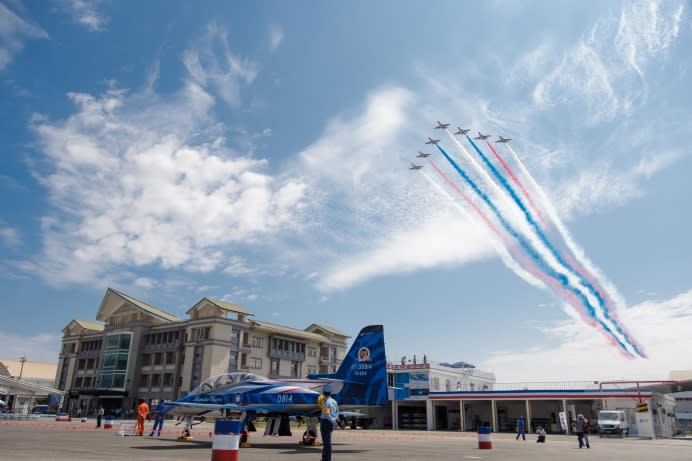 空軍雷虎小組將於23日空軍花蓮基地營區開放中，展現優異飛行技能，歡迎國人踴躍前往。（軍聞社記者陳建興攝）