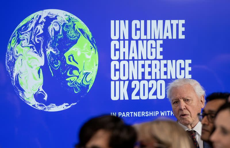 FILE PHOTO: David Attenborough attends a conference about the UK-hosted COP26 UN Climate Summit, at the Science Museum in London