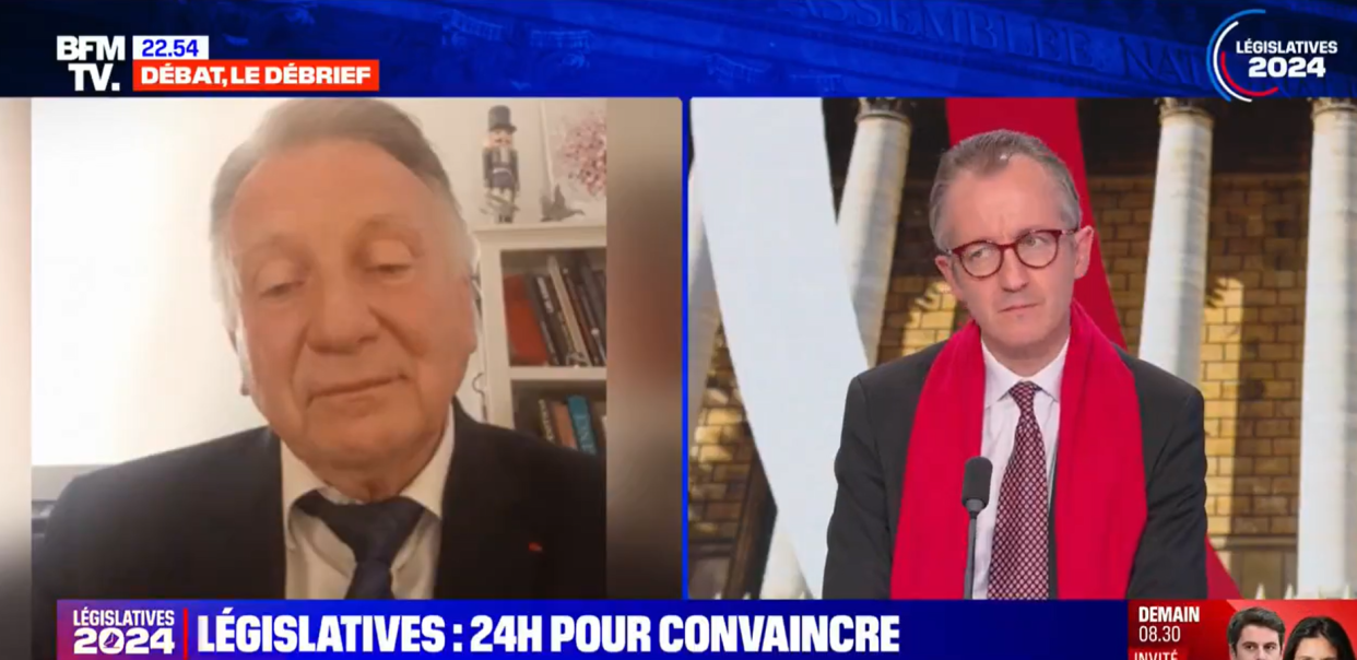 Le député RN Roger Chudeau sur BFMTV le 27 juin 2024.