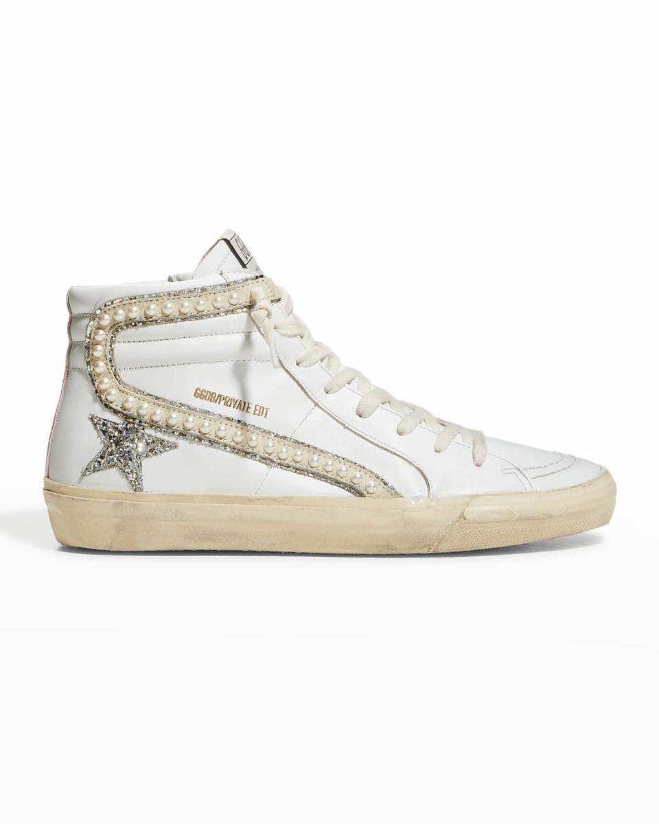 <p><a href="https://go.redirectingat.com?id=74968X1596630&url=https%3A%2F%2Fwww.neimanmarcus.com%2Fp%2Fgolden-goose-slide-mid-top-glitter-pearly-stud-sneakers-prod246110411&sref=https%3A%2F%2Fwww.cosmopolitan.com%2Fstyle-beauty%2Ffashion%2Fg44578684%2Fcool-sneakers%2F" rel="nofollow noopener" target="_blank" data-ylk="slk:Shop Now;elm:context_link;itc:0;sec:content-canvas" class="link ">Shop Now</a></p><p>Slide Mid-Top Glitter Pearly-Stud Sneakers</p><p>neimanmarcus.com</p><p>$715.00</p>