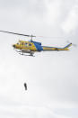 <p>A man gets rescued from the 101 freeway Tuesday afternoon. Mudslides closed the freeway down through Montecito, Calif., on Jan.9, 2018. (Photo: Erick Madrid via ZUMA Wire) </p>