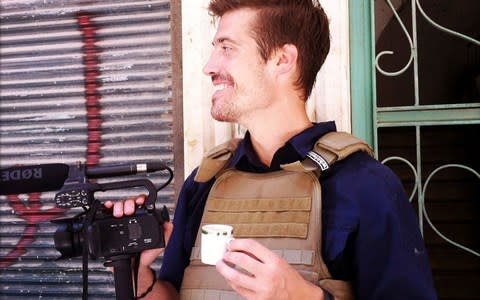 Journalist James Foley - here seen in Aleppo, Syria, in July 2012 - was beheaded by Isil - Credit: AP Photo/freejamesfoley.org, Nicole Tung