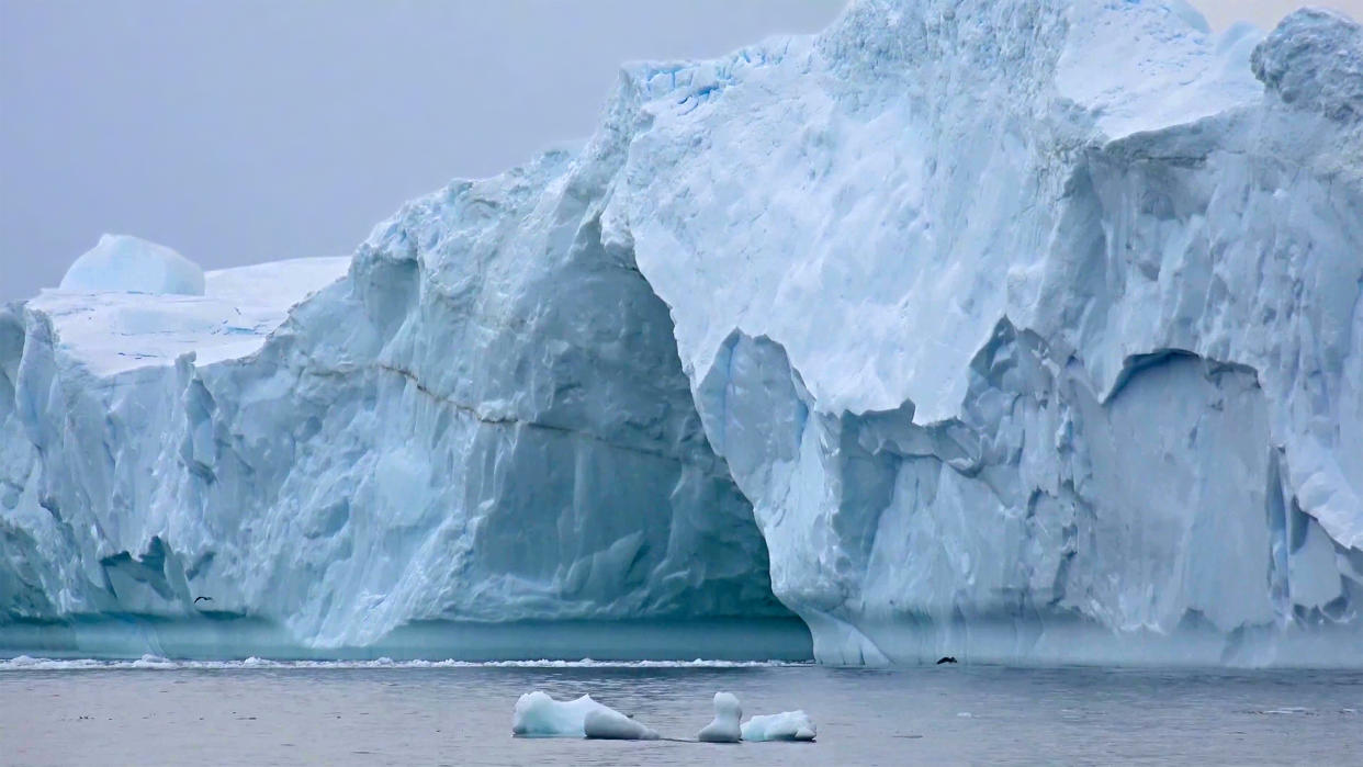 Ice bergs create natural beauty in Antarctica