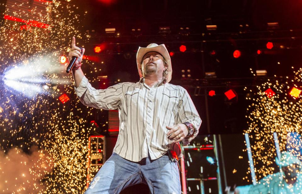 Toby Keith performs at the Delaware Junction music and camping festival in Harrington on August 15, 2015.