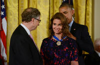 <p>President Barack Obama presented Melinda and Bill with the Presidential Medal of Freedom at the White House on Nov. 22, 2016.</p>