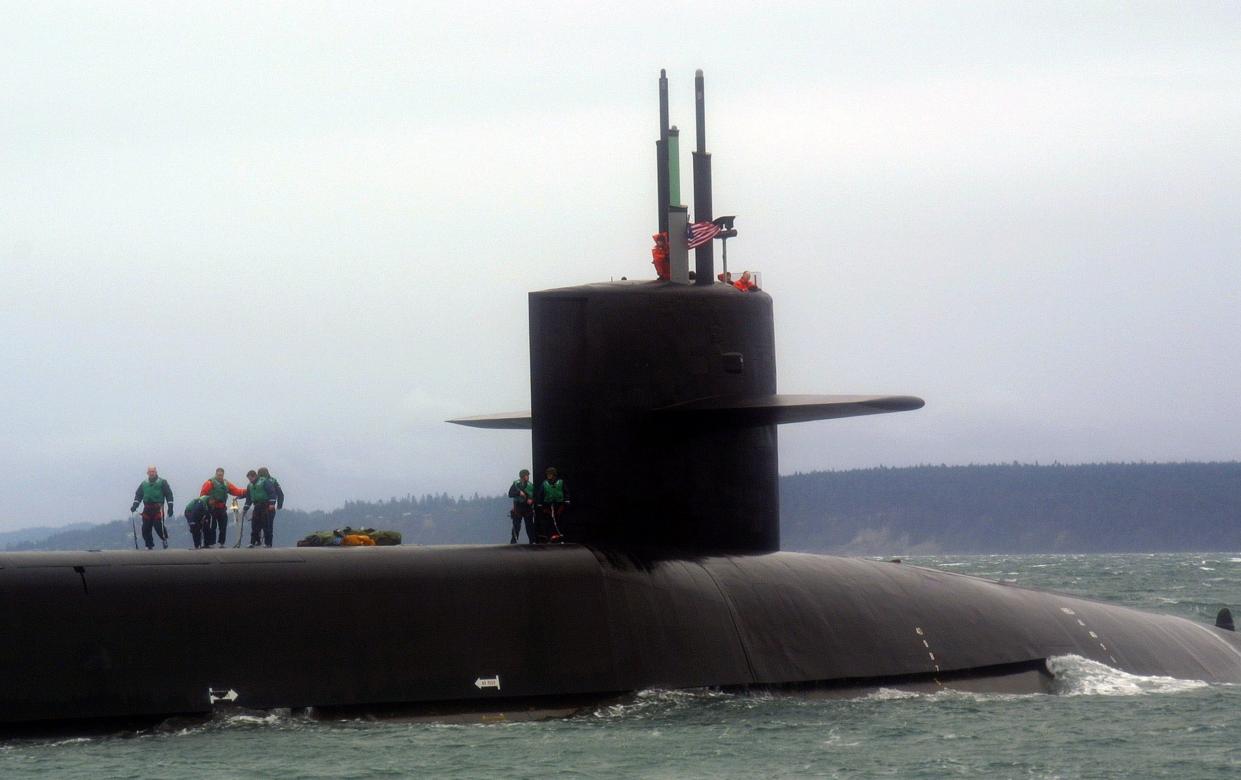 A guided ballistic missile submarine USS Ohio (SSGN 726) in 2006 in Puget Sound, Washington