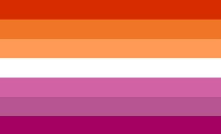 La bandera del orgullo lésbico