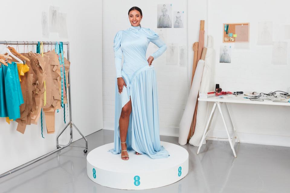 Innovative: Jama will wear an augmented reality dress to the Baftas (EE)