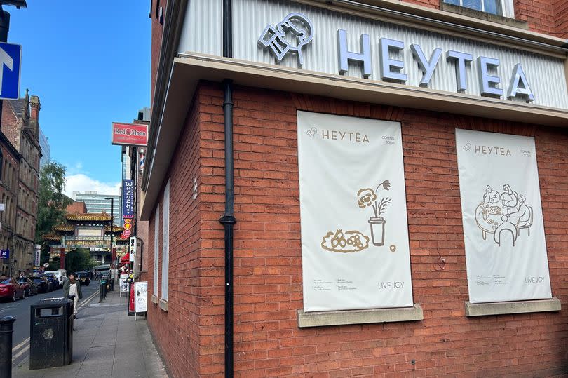 Signs for HEYTEA's second site on Princess Street have gone up ahead of opening