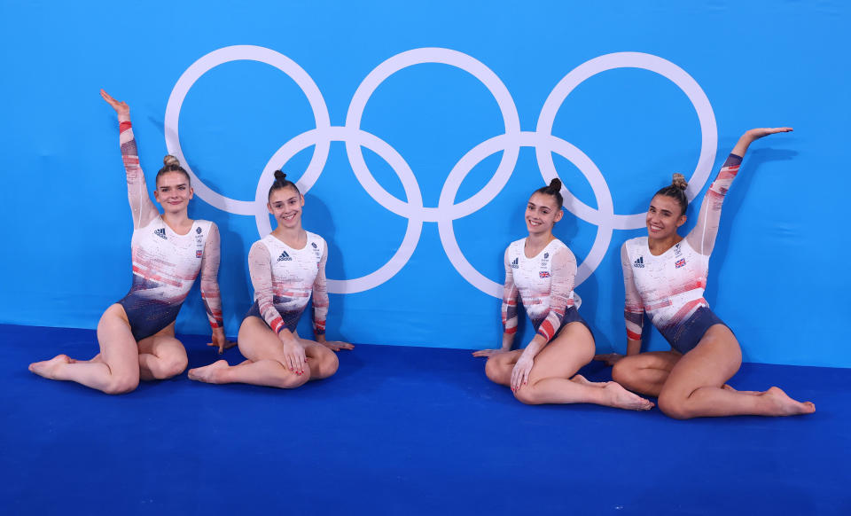 Kinsella is the de facto leader of a Great Britain artistic gymnastics quartet also featuring 
Jessica Gadirova, Amelie Morgan and Jennifer Gadirova (Picture: Reuters)