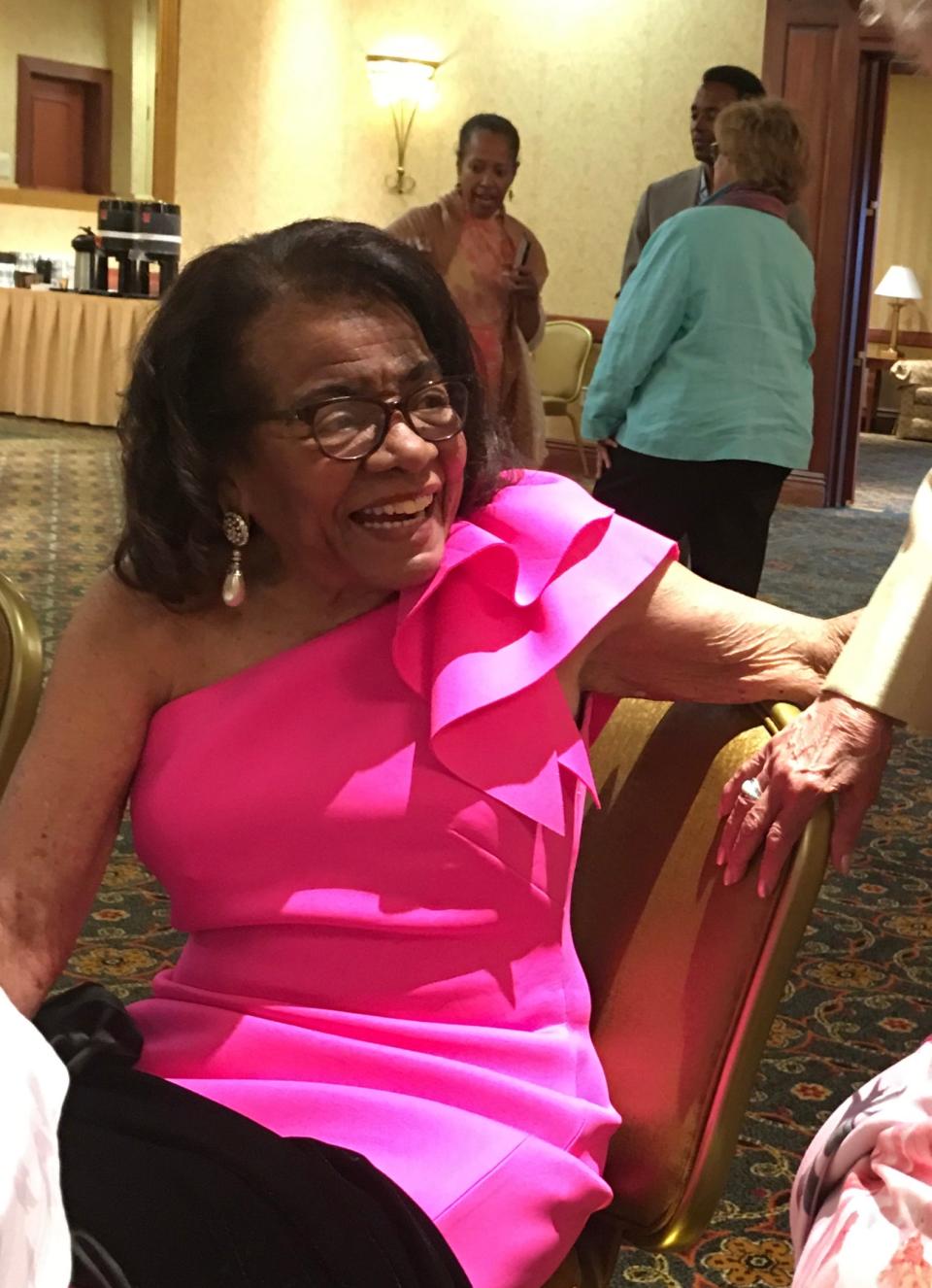 Gloria Gilmer at her 90th birthday party. Her daughter Jill recalled so many people came that the venue ran out of room.