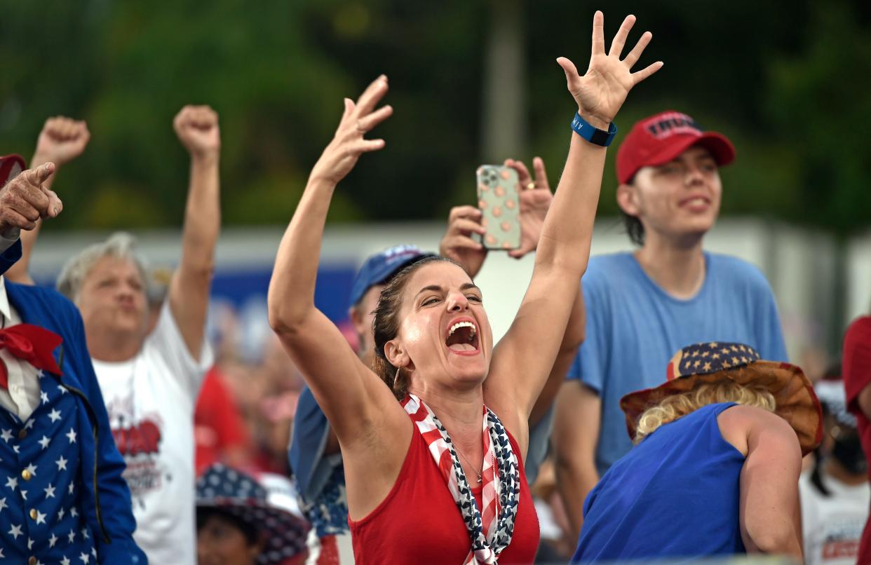 Thousands of devoted fans turned out for former President Donald Trump's rally at the Sarasota Fairgrounds in July 2021.