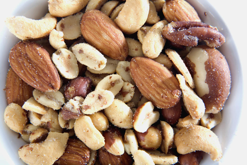 A bowl of nuts.