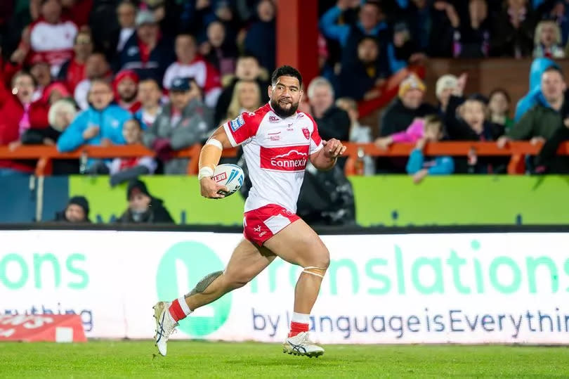 Hull KR's Kelepi Tanginoa scored a long-range try against Wigan.