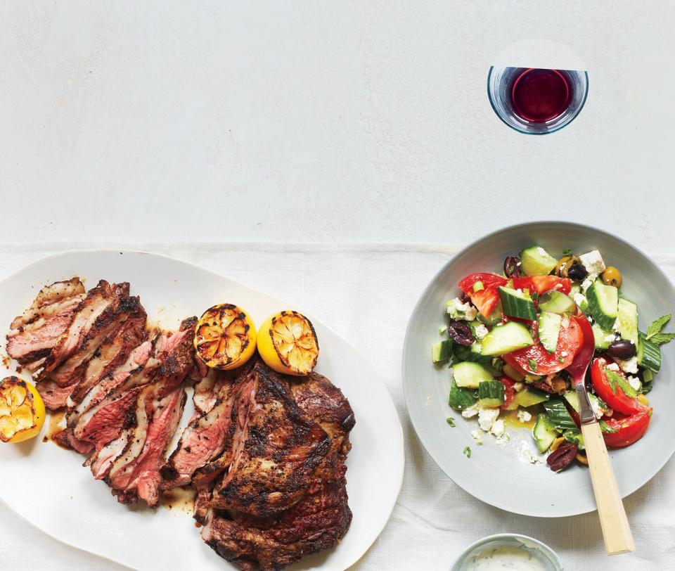 Grilled Yogurt-Marinated Leg of Lamb