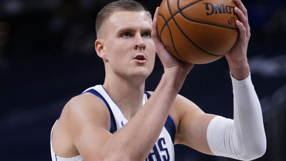 Kristaps Porzingis has endured some early struggles this season for the Mavericks, but his fantasy game has remained solid. (Photo by AJ Mast/NBAE via Getty Images)