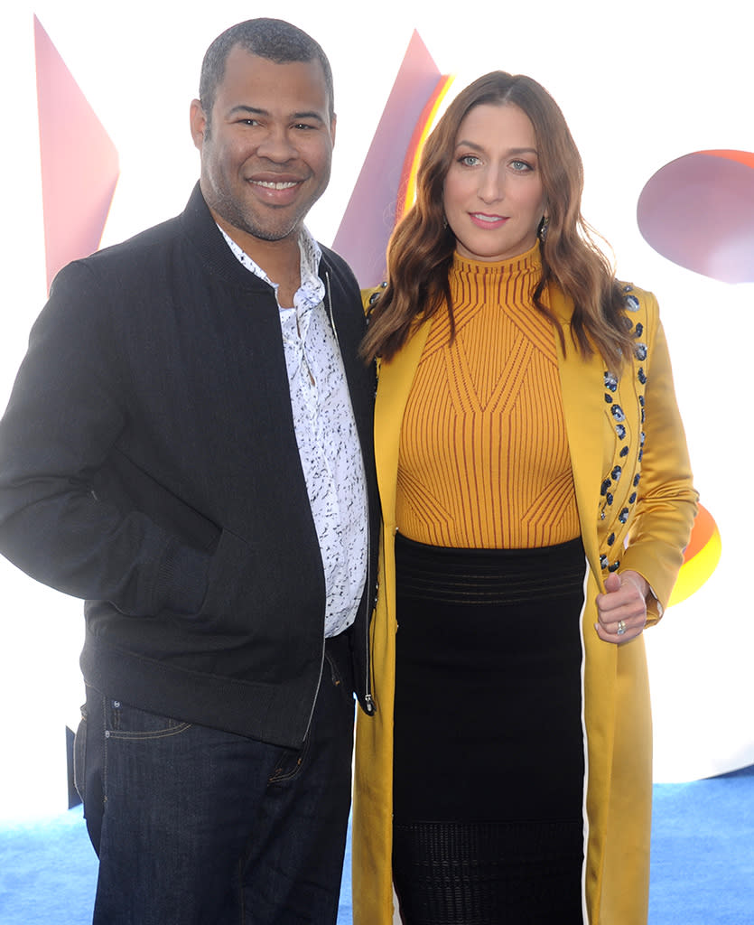 Chelsea Peretti and Jordan Peele, April 25