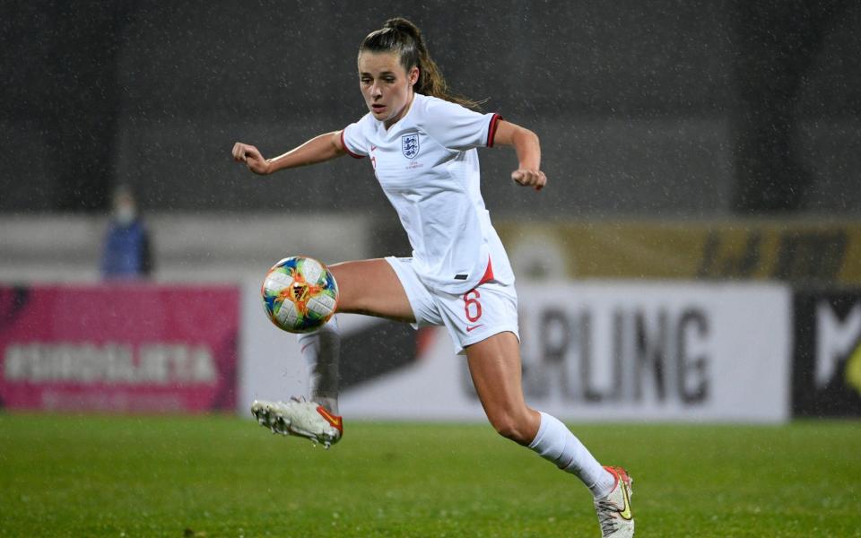 Ella Toone scored her first senior hat-trick for England - AP