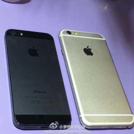 iPhone 6 seen fully assembled and compared to iPhone 5s in new leak