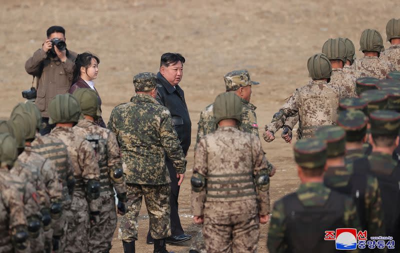 North Korean leader Kim Jong Un attends military demonstration