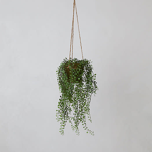 2) Faux Potted Hanging Plant