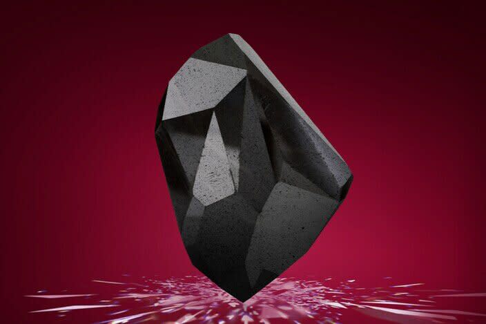 555.55-carat black diamond