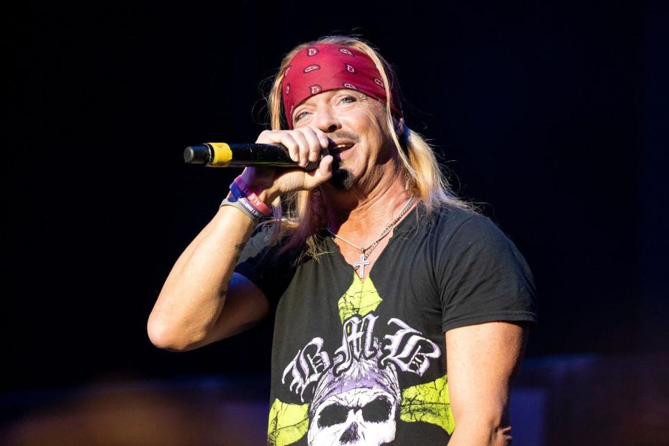 Mandatory Credit: Photo by Rob Grabowski/Invision/AP/Shutterstock (12649976l) Bret Michaels performs during Bret Michaels' Christmas Party, in St. Charles, Ill Bret Michaels Christmas Party, St. Charles, United States - 17 Dec 2021