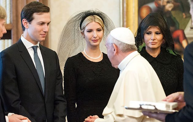 Melania and Ivanka Trump visited the Pope in the Vatican City yesterday. Photo: Getty