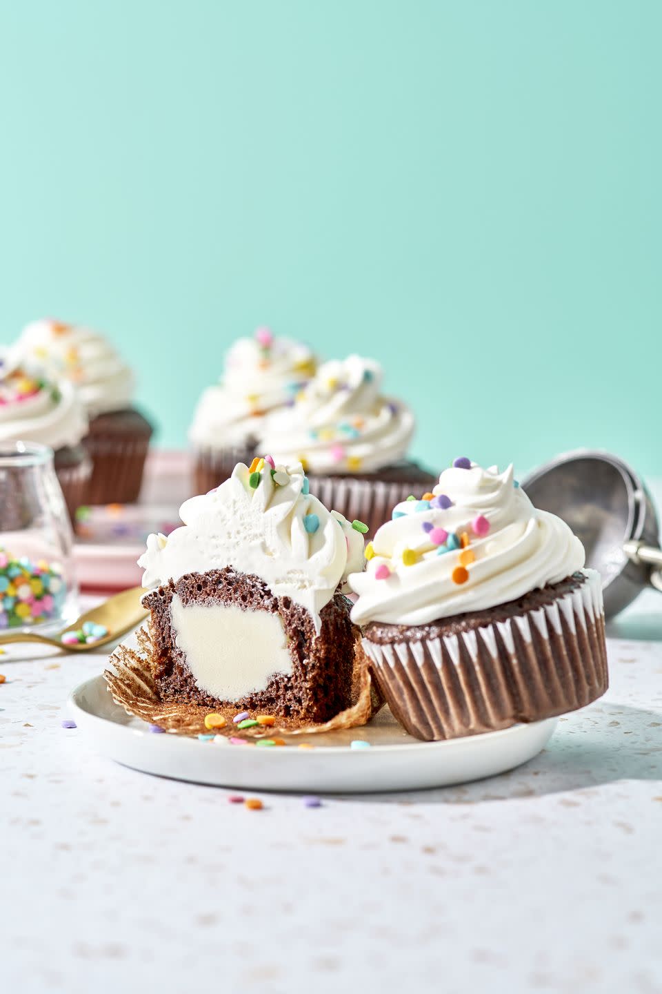 Ice Cream-Stuffed Cupcakes
