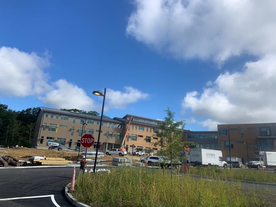 Construction crews were still putting finishing touches on the Gardner Elementary School before classes begin Sept. 12.