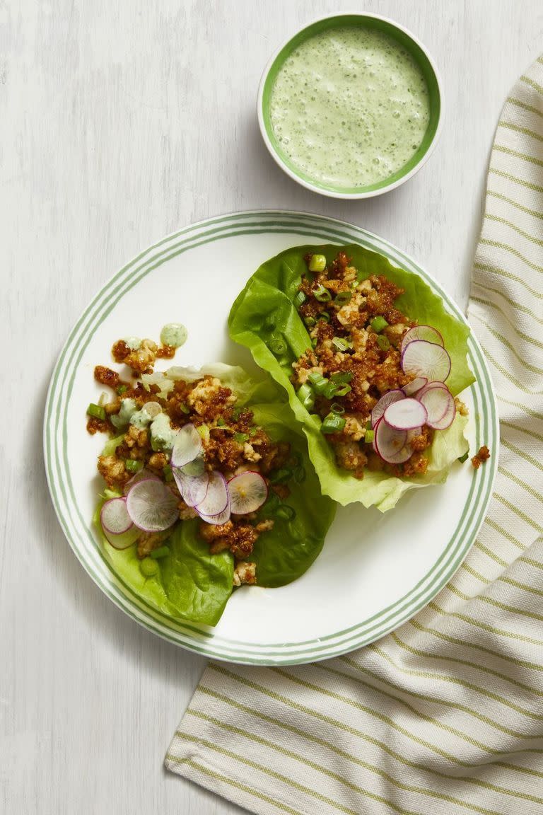 Thai Ground Turkey Lettuce Cups