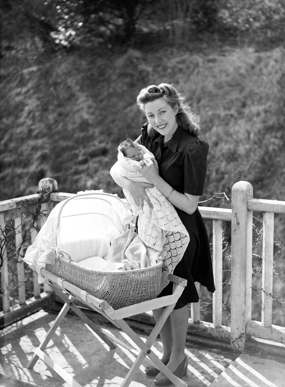 Dame Vera Lynn pictured with her baby daughter, Virginia.