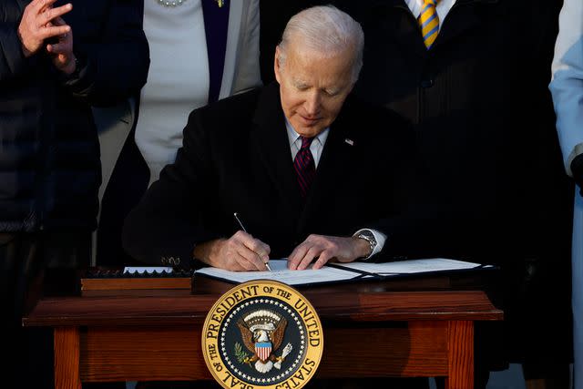 Ting Shen/Bloomberg via Getty President Biden holds a ceremony to sign the Respect for Marriage Act