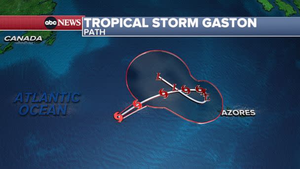 PHOTO: ABC News weather map showing current satellite imagery of hurricane activity in the tropic (ABC News)