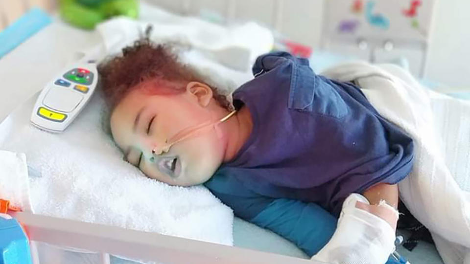 The world's youngest Parkinson's sufferer Jahleel Marsh in hospital