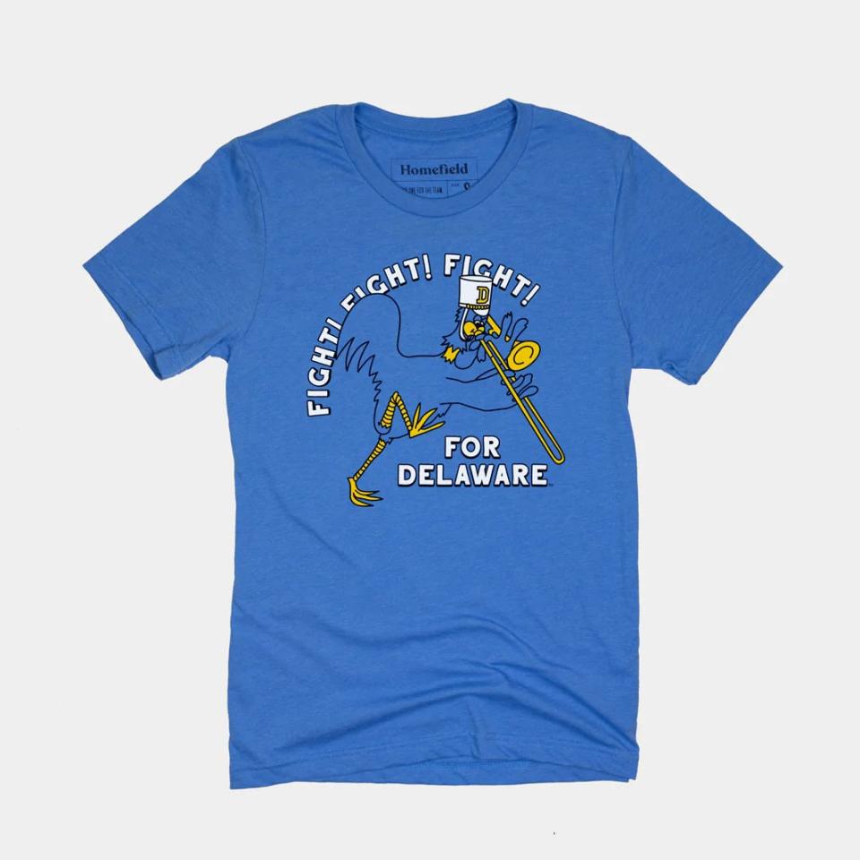 A new vintage University of Delaware marching band t-shirt ($36) by Homefield Apparel.