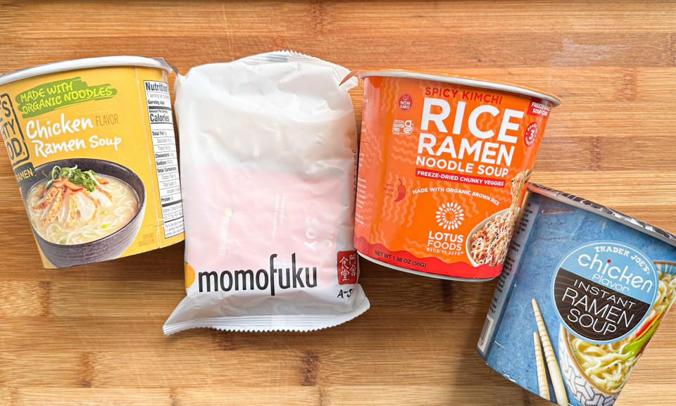 mike's mighty good, momofuku, lotus foods rice ramen, trader joe's ramen