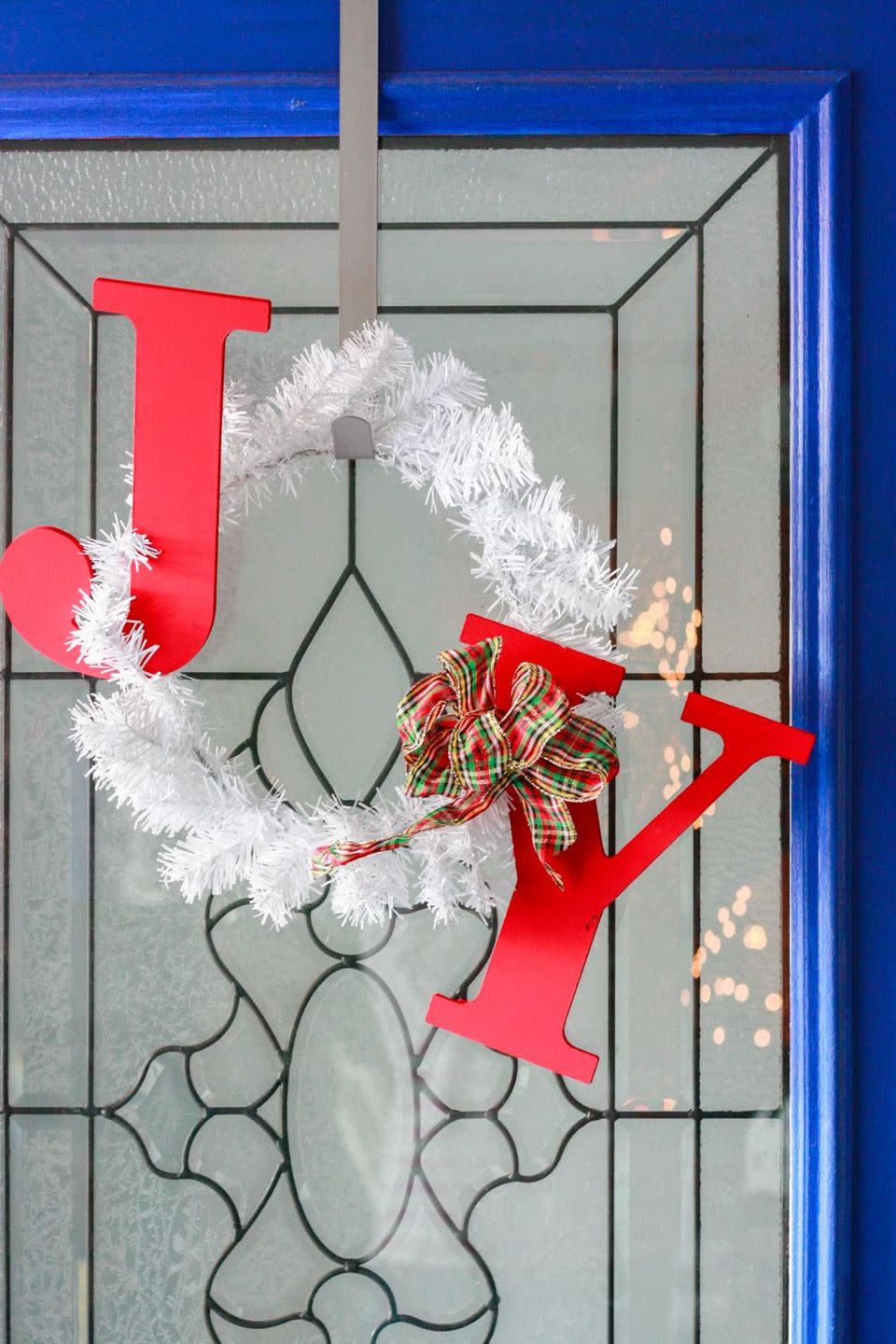 diy christmas door decorations joy wreath
