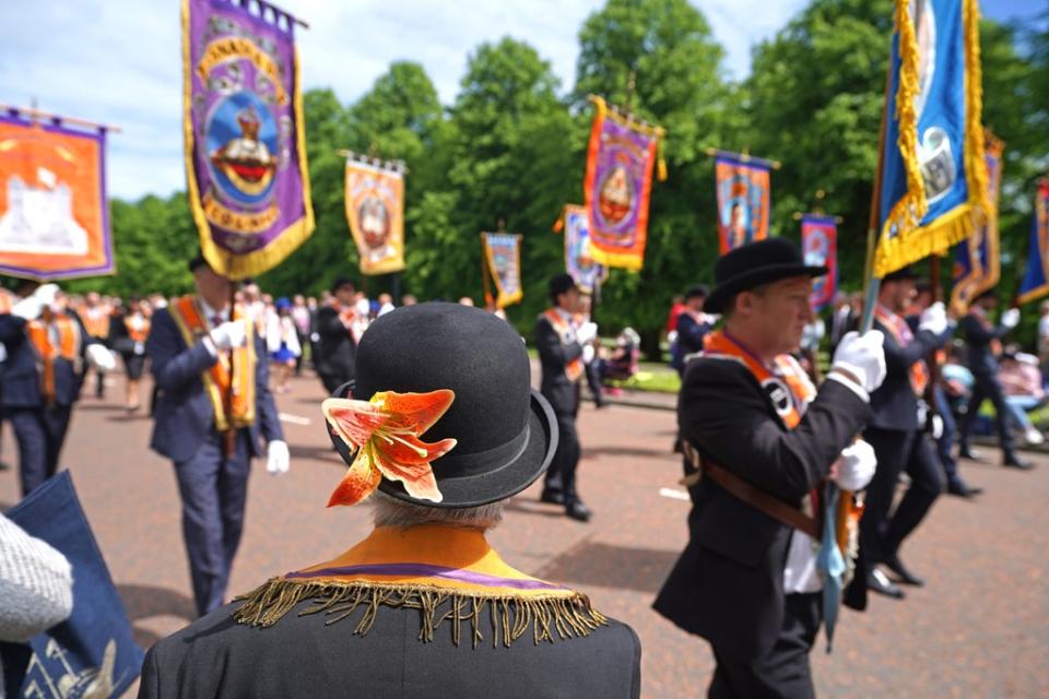 Members of the Grand Orange Lodge of Ireland (Niall Carson/PA) (PA Wire)