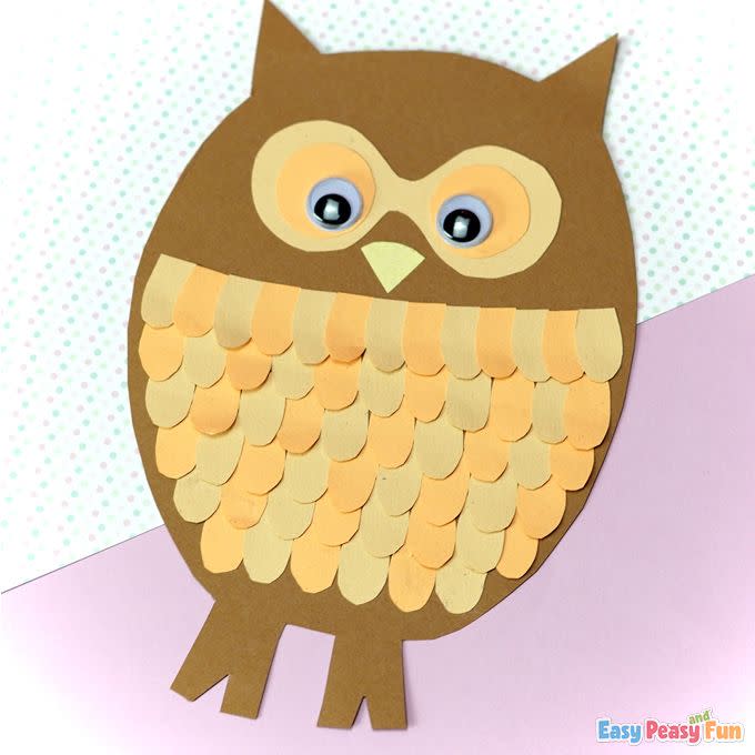 fall crafts for kids paper owl