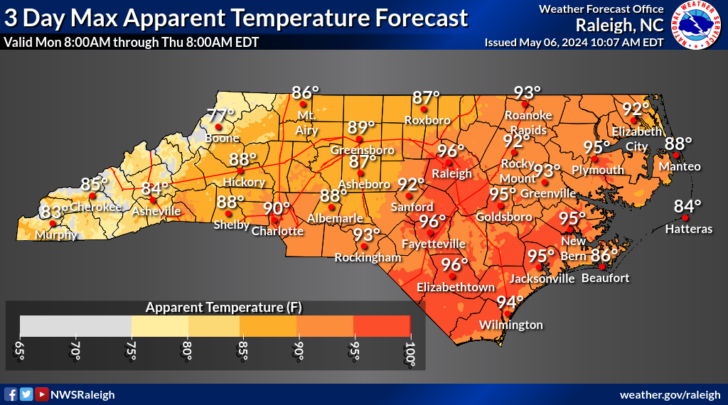 Is it May or July? Mid-week temperatures lean toward the latter.