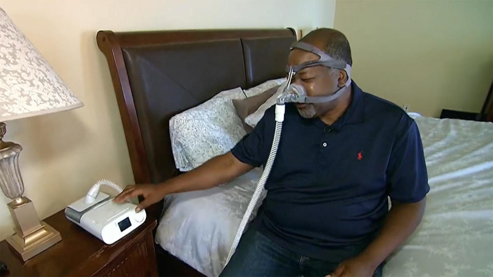 Philips has recalled the DreamStation CPAP machine that sleep apnea sufferer James Colbert uses. He says he can do without it.  / Credit: CBS News