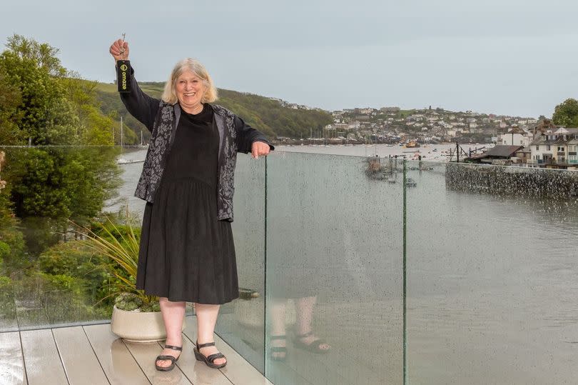 June Smith, who has won the keys to a £4.5m Cornish waterside mansion in the UK's biggest ever house draw