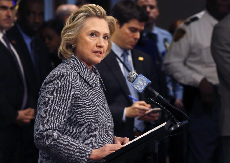 Former Secretary of State Hillary Clinton addresses her email controversy