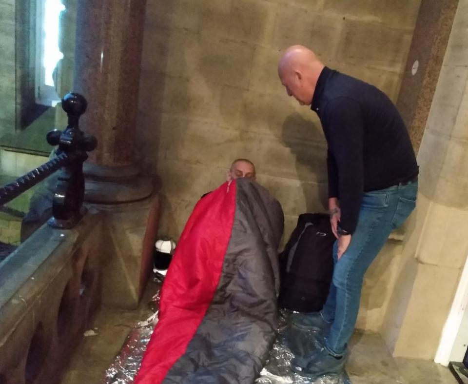 York Press: The Salvation Army's Charlie Malarkey making an early-morning check on York's rough sleepers last year