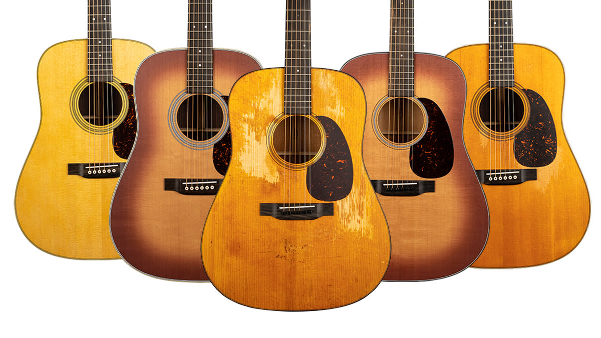  Some of Martin's new-for-2023 acoustic guitars 