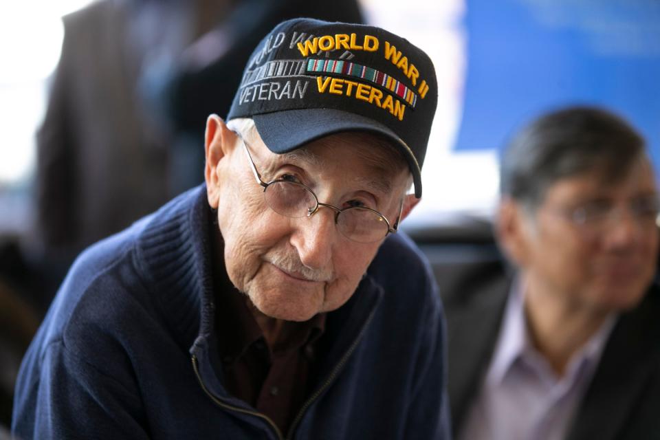 World War II Veteran Ralph Dinin of Toms River attends the event. The Association of the United States Army (AUSA) Monmouth Chapter hosts a Veterans Day luncheon with special recognition to World War II Veterans.  Eatontown, NJThursday, November 10, 2022