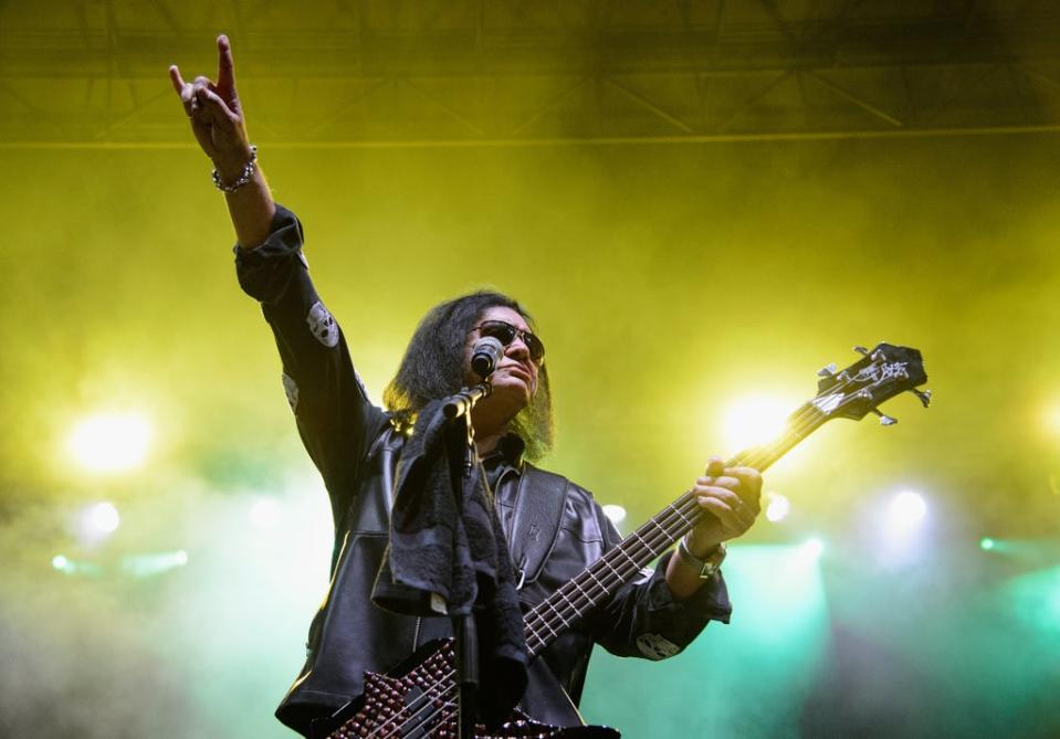 Gene Simmons, pictured performing at a charity concert (Photo by Hannah Foslien/Getty Images for The Children Matter)