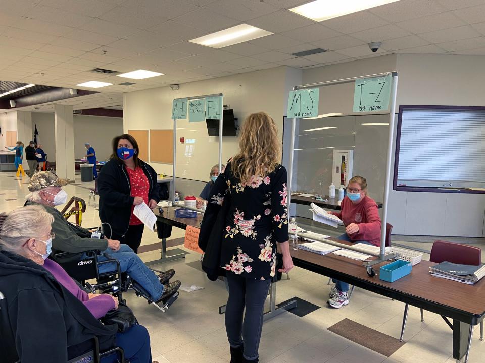 Grayson County Health Department held a COVID-19 vaccination shot clinic at the old Sherman High School in early 2021.
