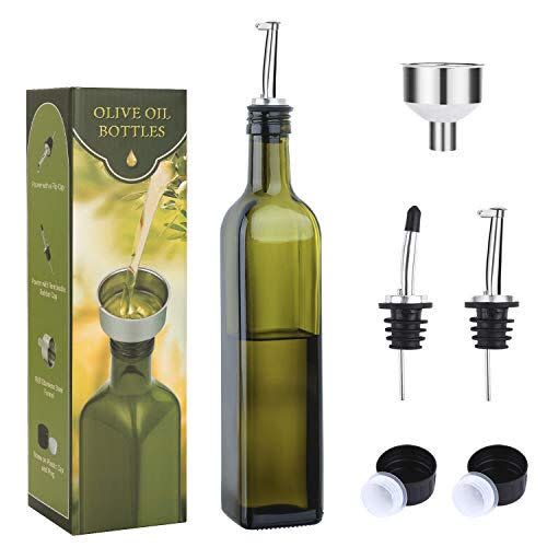 5) AOZITA 17oz Glass Olive Oil Bottle Dispenser